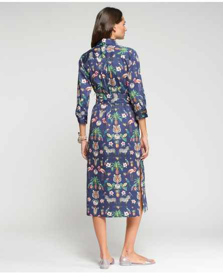 Jungle Print Shirt Dress