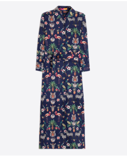 Jungle Print Shirt Dress
