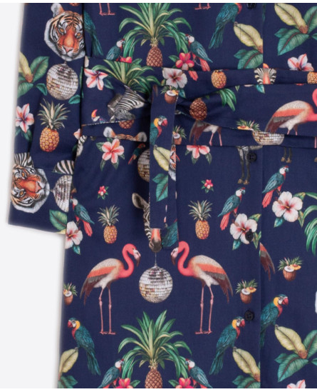 Jungle Print Shirt Dress