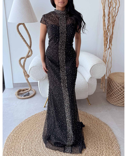 High Neck Gown Embellished