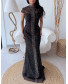 High Neck Gown Embellished
