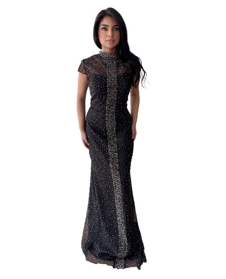 High Neck Gown Embellished