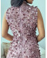 Deep V Neck Dress with Sequin work
