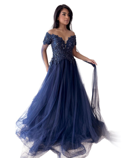 Fairytale Embroidered Dress with long sleeves