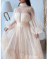 Frill Gown - Beige