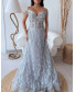 Sequin Embellished Embroidery Tulle Dress