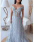 Sequin Embellished Embroidery Tulle Dress