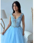 Elegant Deep V-Neck Sleeveless Mesh Long Dress