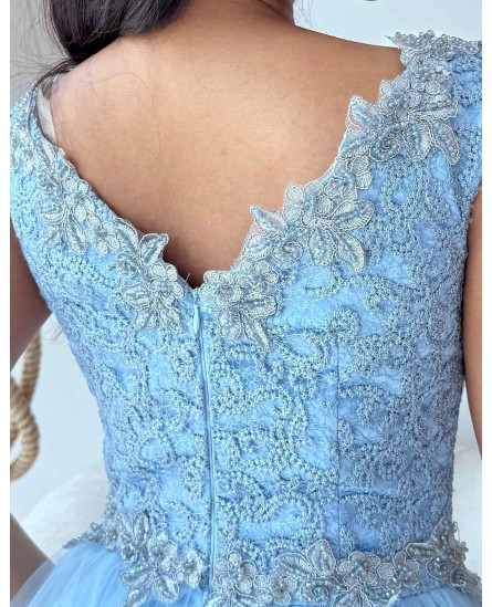 Elegant Deep V-Neck Sleeveless Mesh Long Dress