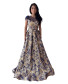Vintage Blossom Jacquard Evening Dress - Navy