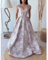 Off Shoulder Floral Dress - Pink