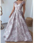 Off Shoulder Floral Dress - Pink