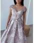 Off Shoulder Floral Dress - Pink