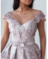 Off Shoulder Floral Dress - Pink