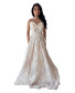 Pleated Golden Floral Dress
