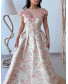 Off Shoulder Floral Dress - Rose