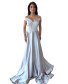 Ice Blue Gown with Pocket Stone Work