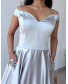 Ice Blue Gown with Pocket Stone Work