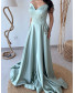 Ice Green Gown with Pocket Stone Work