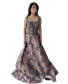 Brocade Gown with Embroidery - Champagne