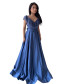 Frill Lace Collar Gown - Royal Blue