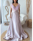 Frill Lace Collar Gown - Rose