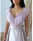 Frill Lace Collar Gown - Rose