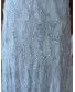 Deep V - Cut Neckline Long Dress With Hologram Hanging Sequins