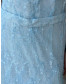 Deep V - Cut Neckline Long Dress With Hologram Hanging Sequins