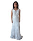 Dress White V-neck with Sequins Work