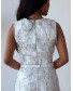 Dress White V-neck with Sequins Work