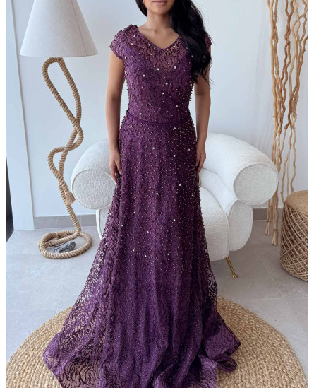 Embellished Gown - Voilet