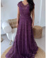 Embellished Gown - Voilet