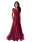Embellished Gown - Maroon