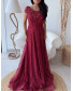 Embellished Gown - Maroon
