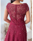 Embellished Gown - Maroon