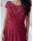 Embellished Gown - Maroon