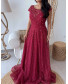 Embellished Gown - Maroon