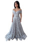 Embellished Off Shoulder Dress - Ancien