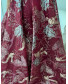 Feather Dress with Stone Work - Maroon