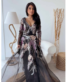 Peacock Formal Dress - Black