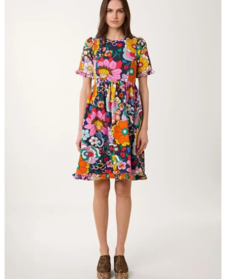 Medieval Dress Multicolor Flower