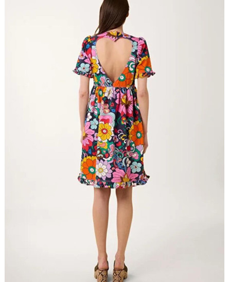 Medieval Dress Multicolor Flower