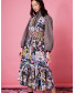 Hindie Caftan Floral Black