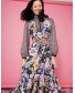 Hindie Caftan Floral Black
