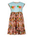 Flower Patch Work White Dress