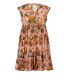 Flower Patch Work White Dress
