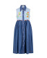 Denim Dress with Embroidery
