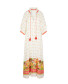 Kilim printed Kaftan White