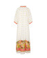 Kilim printed Kaftan White